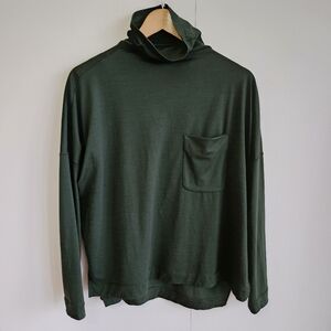 KIT AND ACE Merino Wool Long Sleeve Turtleneck Top Size Small